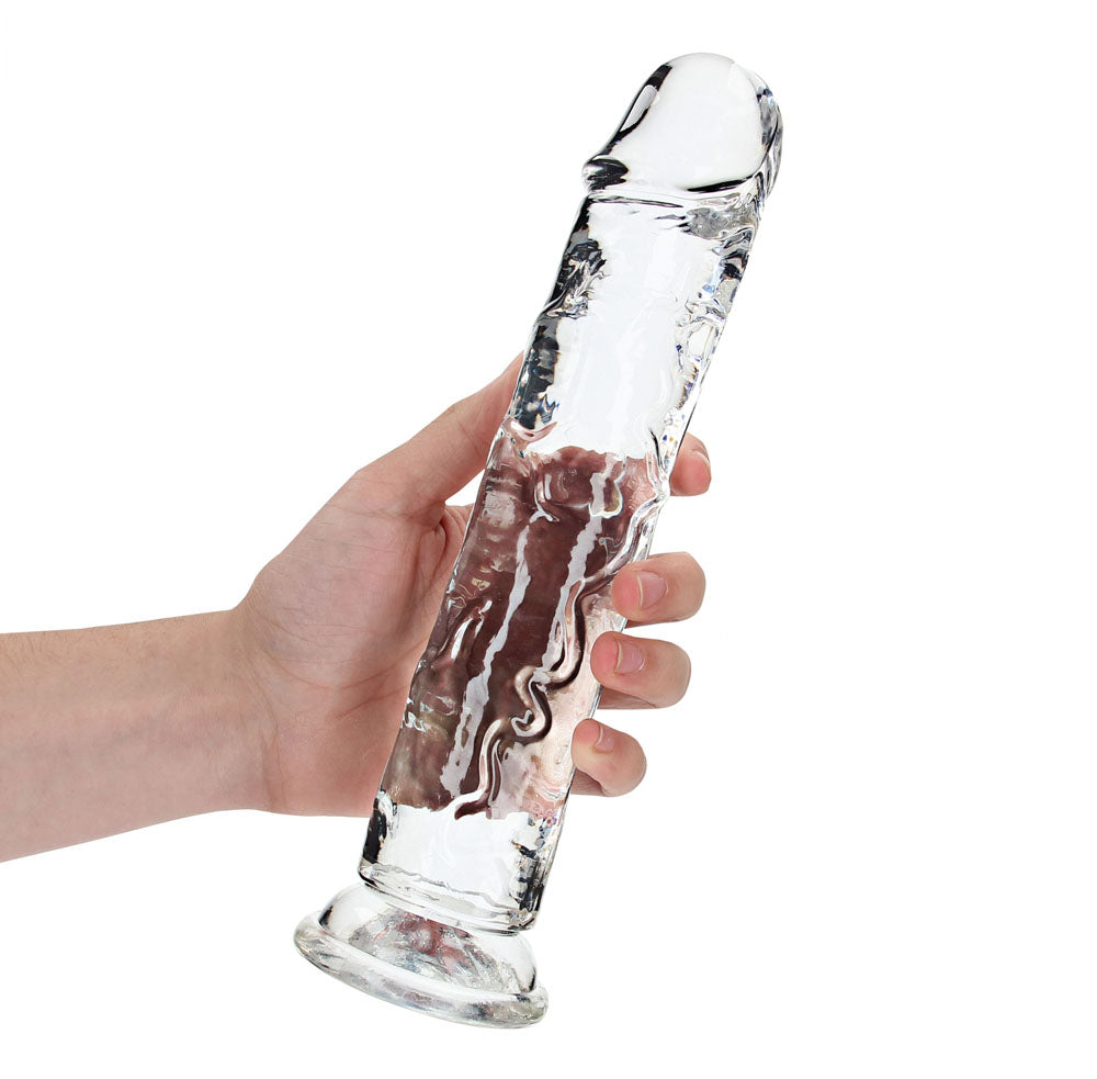 REALROCK 28 cm Straight Dildo - Transparent - Clear 28 cm (10'') Dong