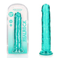 REALROCK 28 cm Straight Dildo - Turquoise - Turquoise 28 cm (10'') Dong