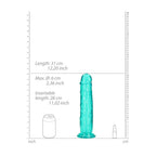 REALROCK 31 cm Straight Dildo - Turquoise - Turquoise 31 cm (11'') Dong