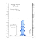 REALROCK 14 cm Curvy Anal Plug - Blue - Blue 14 cm (4.5'') Butt Plug