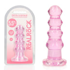 REALROCK 14 cm Curvy Anal Plug - Pink - Pink 14 cm (4.5'') Butt Plug