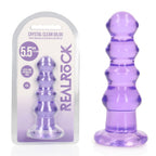 REALROCK 14 cm Curvy Anal Plug - Purple - Purple 14 cm (4.5'') Butt Plug