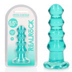 REALROCK 14 cm Curvy Anal Plug - Turquoise - Turquoise 14 cm (4.5'') Butt Plug