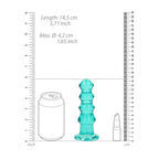 REALROCK 14 cm Curvy Anal Plug - Turquoise - Turquoise 14 cm (4.5'') Butt Plug