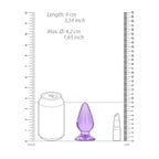 REALROCK 9 cm Anal Plug - Purple - Purple 9 cm (3.5'') Butt Plug