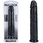 REALROCK 38cm Extra Long Dildo - Black - Black 38 cm (15'') Extra Long Dong