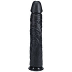 REALROCK 38cm Extra Long Dildo - Black - Black 38 cm (15'') Extra Long Dong