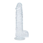 REALROCK 5'' Crystal Clear Dildo with Balls - Clear - Clear 14.7 cm Dong