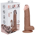 REALROCK Metal Head 6'' Rechargeable Dildo - Tan - Tan 16.2 cm USB Rechargeable Vibrating Dildo with Metal Head and Wireless Remote