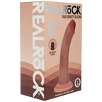 REALROCK Dual Density Silicone 6'' Curved Dildo - Tan - Tan 17 cm Dildo