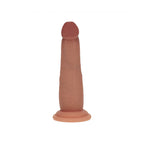 REALROCK Dual Density 6'' Sliding Skin Silicone Dildo - Tan - Tan 15.2 cm Sliding Skin Dildo
