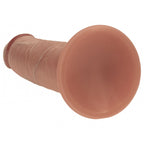 REALROCK Dual Density 8'' Sliding Skin Silicone Dildo - Tan - Tan 20.5 cm Sliding Skin Dildo