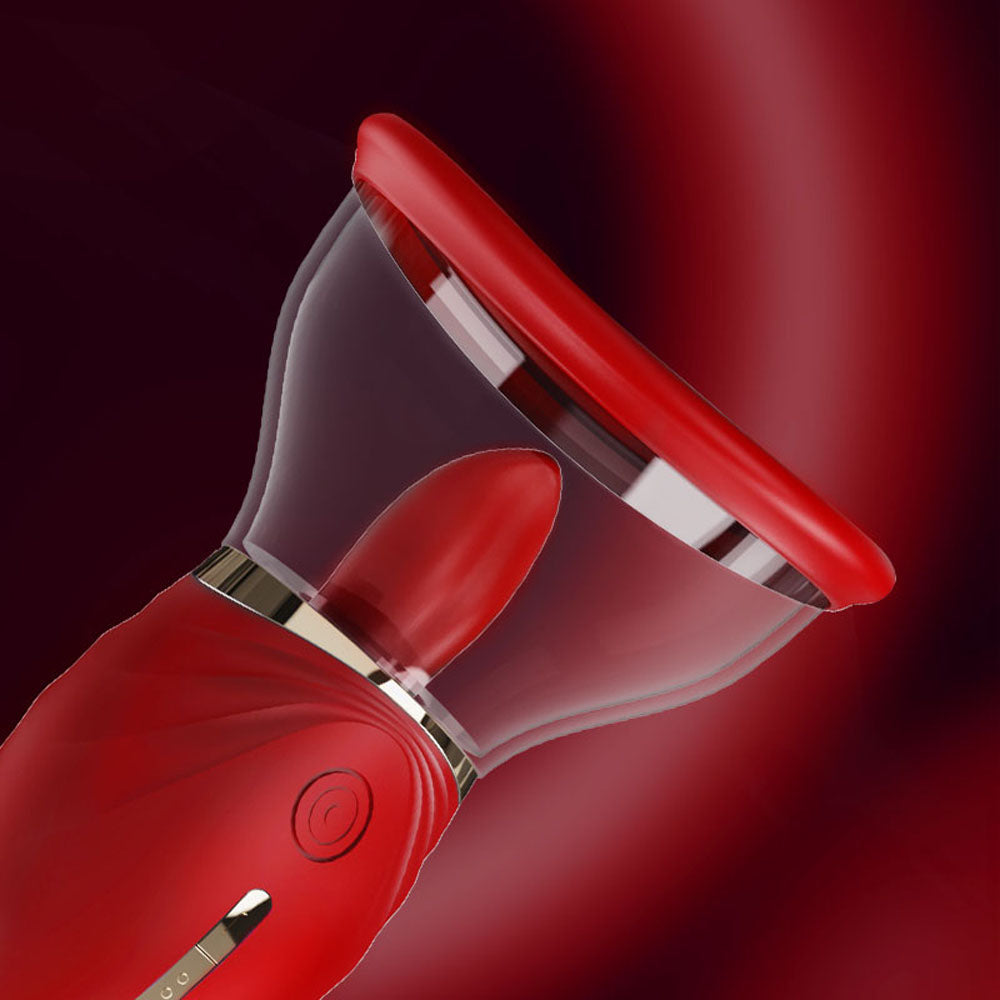 LuvPump Adoramor - Red USB Rechargeable Licking & Sucking Ladies Pump