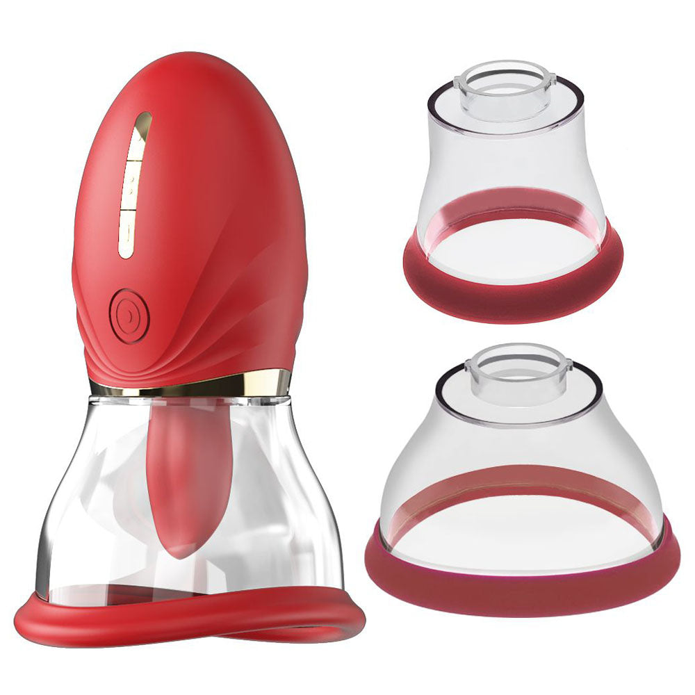 LuvPump Adoramor - Red USB Rechargeable Licking & Sucking Ladies Pump