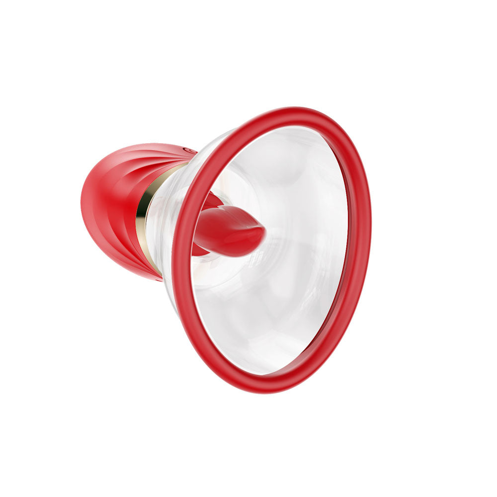 LuvPump Adoramor - Red USB Rechargeable Licking & Sucking Ladies Pump