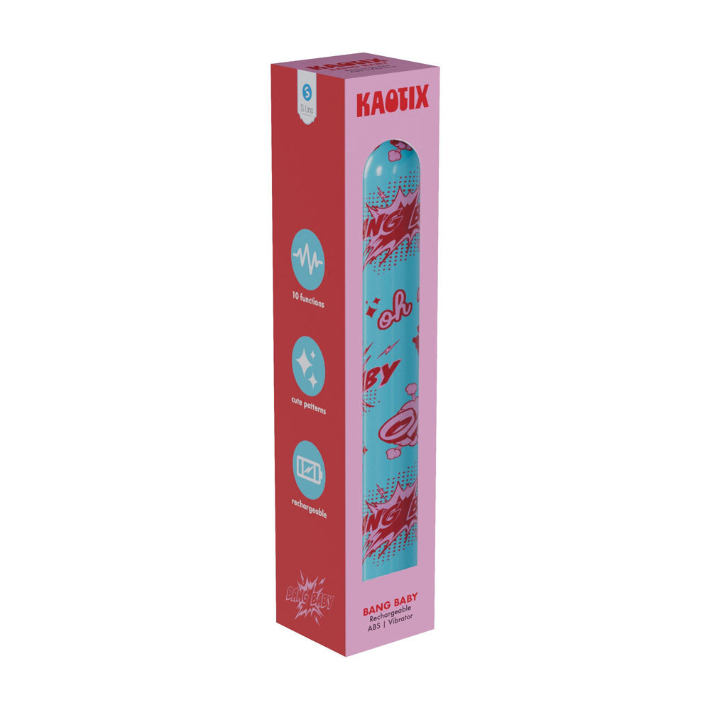 S-LINE Kaotix Bang Baby - Blue 17.8 cm USB Rechargeable Vibrator
