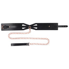 Sex & Mischief Brat Collar & Leash - Rose Gold/Black Restraint