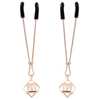 Sex & Mischief Brat Pearl Nipple Clips - Rose Gold - Set of 2