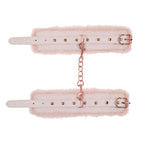 Sex & Mischief Peaches n CreaMe Fur Handcuffs - Peach Restraints