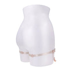 Sex & Mischief Peaches n CreaMe Pearl Garters - Peach / Rose Gold Garters with Pearls - Set of 2