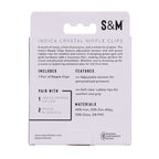 Sex & Mischief Indica Crystal Nipple Clips - Gold Nipple Clips with Emerald Gems