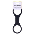 Sex & Mischief Shadow Large Silicone Cuffs - Black Large Restraints