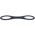 Sex & Mischief Shadow Large Silicone Cuffs - Black Large Restraints