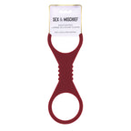 Sex & Mischief Enchanted Large Silicone Cuffs - Burgundy Large Restraints