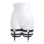 S&M Shadow Garters - Black Leg Garters