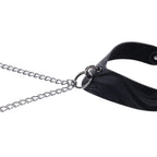 SPORTSHEETS Velvet Noir Collar & Removable Clamps - Black Neck & Nipple Restraints