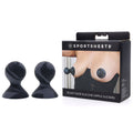SPORTSHEETS Velvet Noir Silicone Nipple Suckers - Black/Grey Nipple Suckers - Set of 2