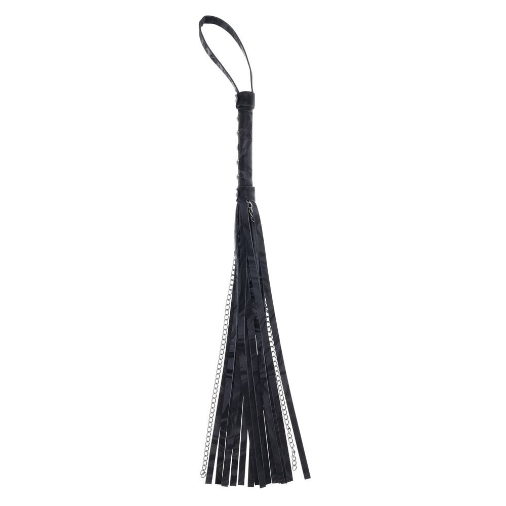 SPORTSHEETS Velvet Noir Chain Flogger - Black 43 cm Flogger Whip