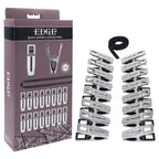 EDGE Body Zipper Clothes Pins - Chrome Chrome Pins - Set of 16