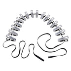 EDGE Body Zipper Clothes Pins - Chrome Chrome Pins - Set of 16