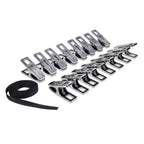 EDGE Body Zipper Clothes Pins - Chrome Chrome Pins - Set of 16