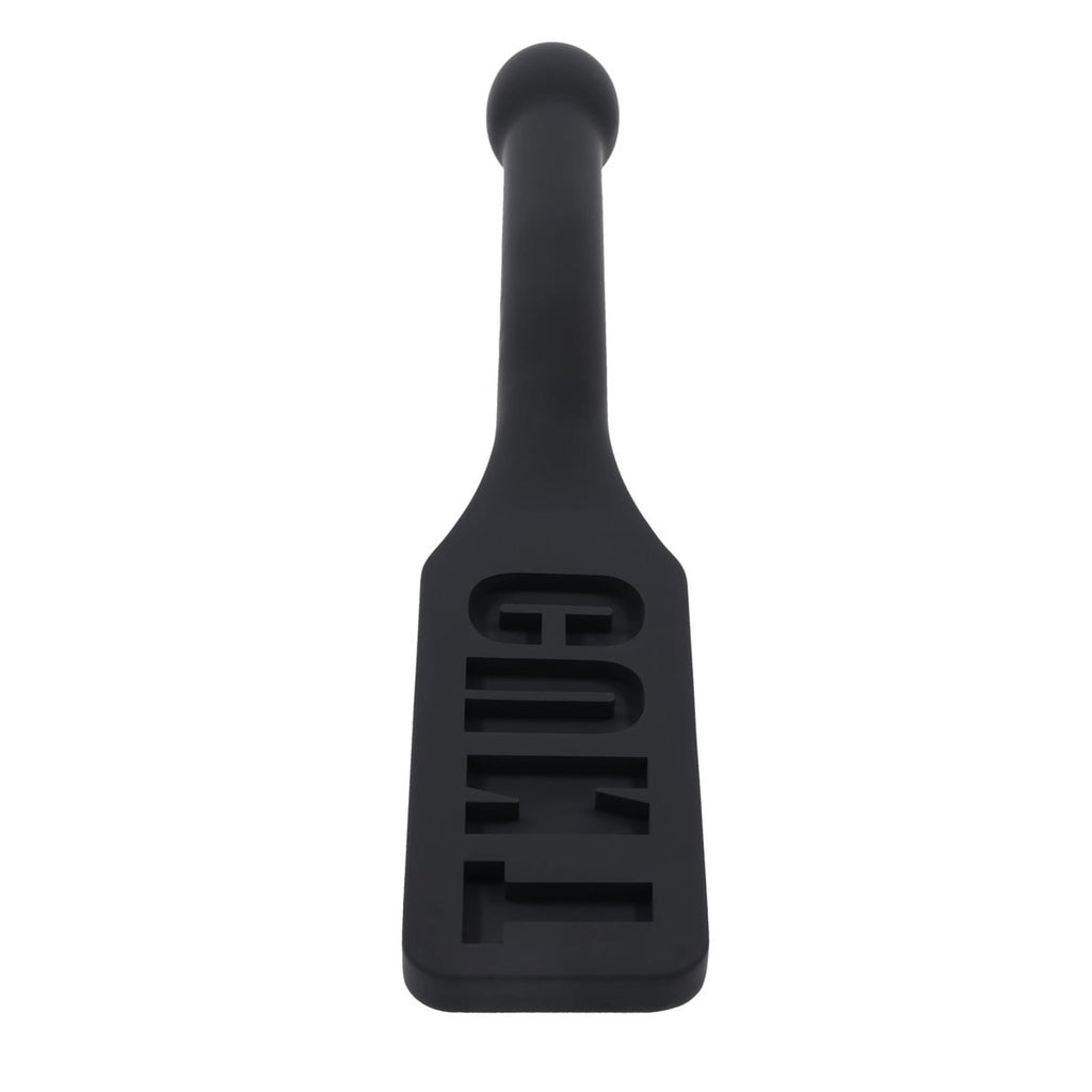 EDGE CUNT Silicone Paddle - Black Silicone Paddle with Insertable Handle