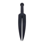 EDGE Silicone Tawse - Black Silicone Tawse Whip with Insertable Handle