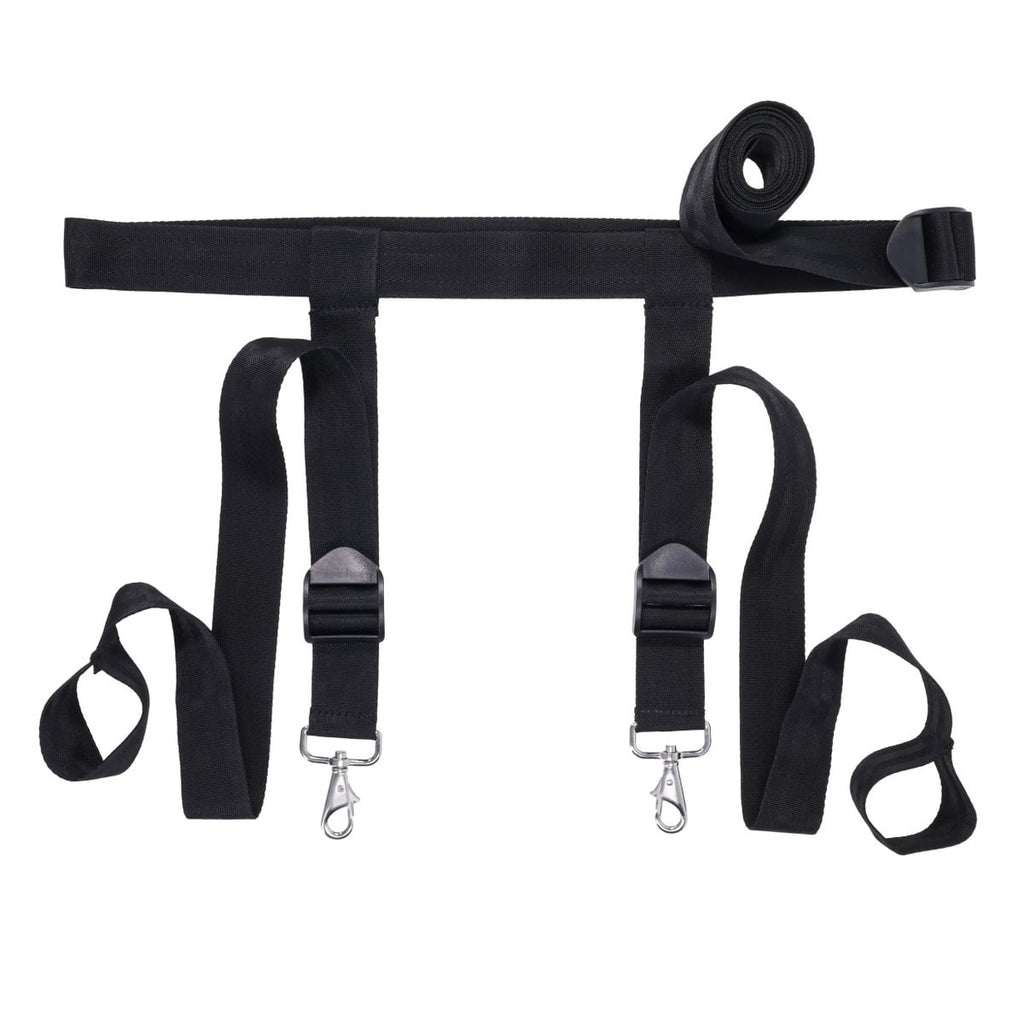 EDGE Adjustable Door Restraints - Black Restraints (Cuffs not included)