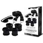 WhipSmart Fuzzy Bedroom Bondage Kit - Black Under The Bed Restraint Set