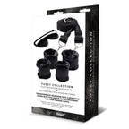WhipSmart Fuzzy Bedroom Bondage Kit - Black Under The Bed Restraint Set