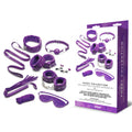 WhipSmart Fuzzy Everything You Need Bondage Kit - Purple Bondage Kit - 12 Piece Set